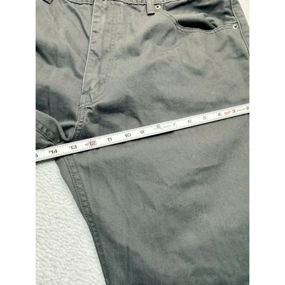 Levis 505 Regular Fit Straight Leg Grey Pants Mens 40x32 Charcoal Twill Chino
